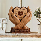 Best Dad Ever - Personalized Father Custom Shaped Wood Plaque