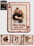 How Lucky We Are - Personalized Couple Blanket
