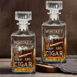 Whiskey And Cigar - Personalized Whisky Glass