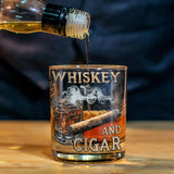 Whiskey And Cigar - Personalized Whisky Whiskey Decanter Set