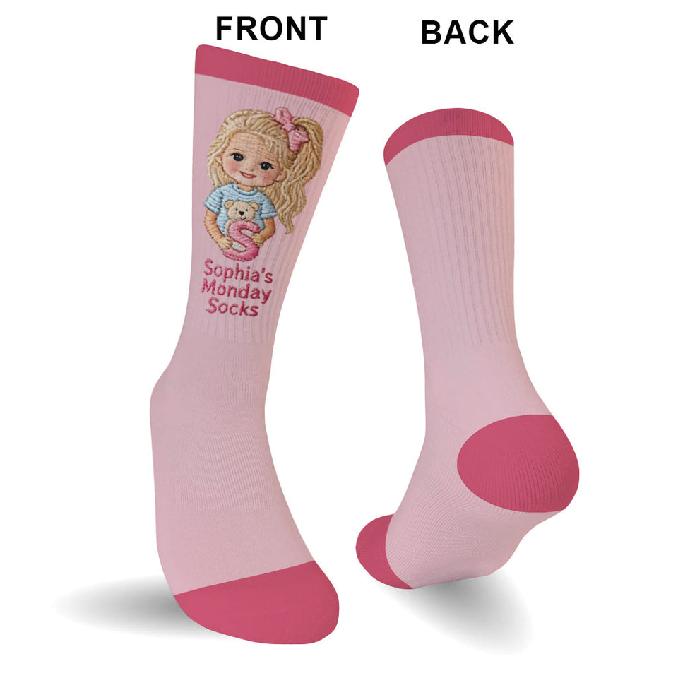 Any Photo Lucky Day Socks - Personalized Kid Socks