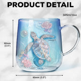 Vibrant Sea Turtle - Personalized Turtle Gradient Glass Mug