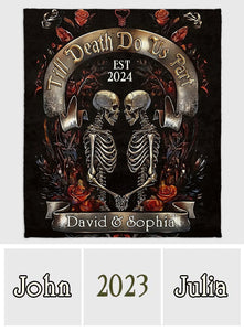 Till Death Do Us Part - Personalized Couple Blanket