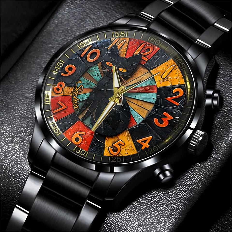 Black Cat - Personalized Black Cat Hand Watch