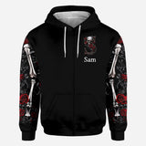 Rose & Skull - Personalized Skull All Over Shirt