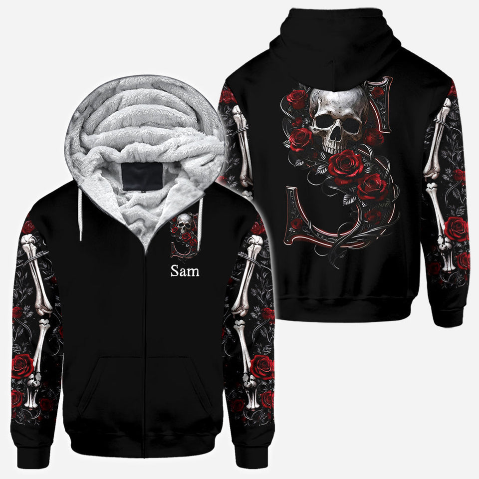 Rose & Skull - Personalized Skull All Over Shirt