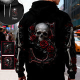 Rose & Skull - Personalized Skull All Over Shirt