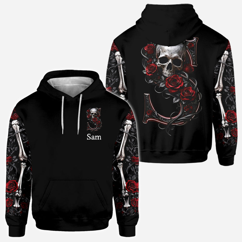Rose & Skull - Personalized Skull All Over Shirt