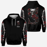 Rose & Skull - Personalized Skull All Over Shirt