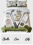 Live Love Golf - Personalized Golf Quilt Set