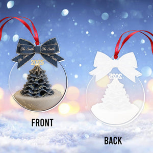 Merry Christmas Family - Personalized Family Transparent Ornament