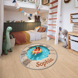 Summer Vibes - Personalized Kid Non-Slip Tufted Rug