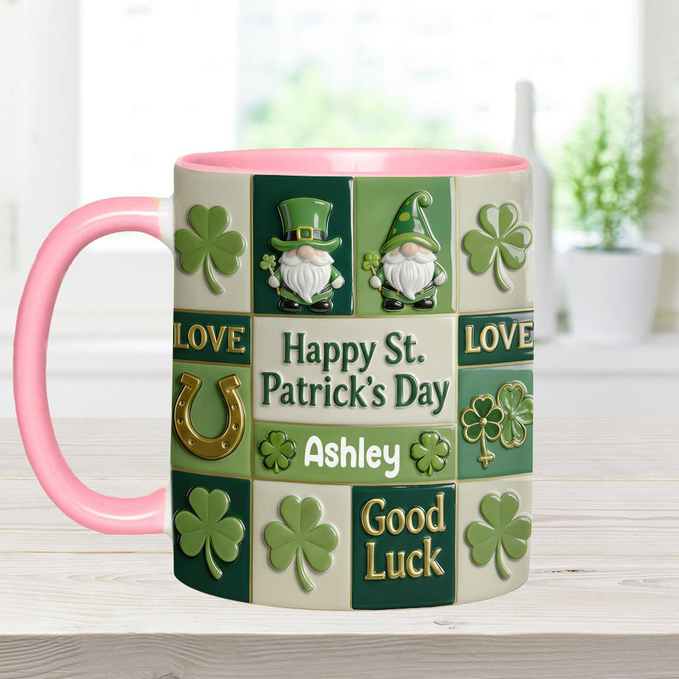 Happy St. Patrick's Day - Personalized Irish Accent Mug & Coaster