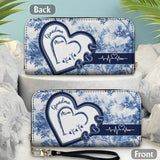 First Mom Now Grandma - Personalized Grandma Leather Long Wallet