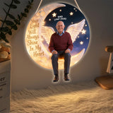 Always Shine In My Heart - Personalized Memorial LED Light Acrylic Sign