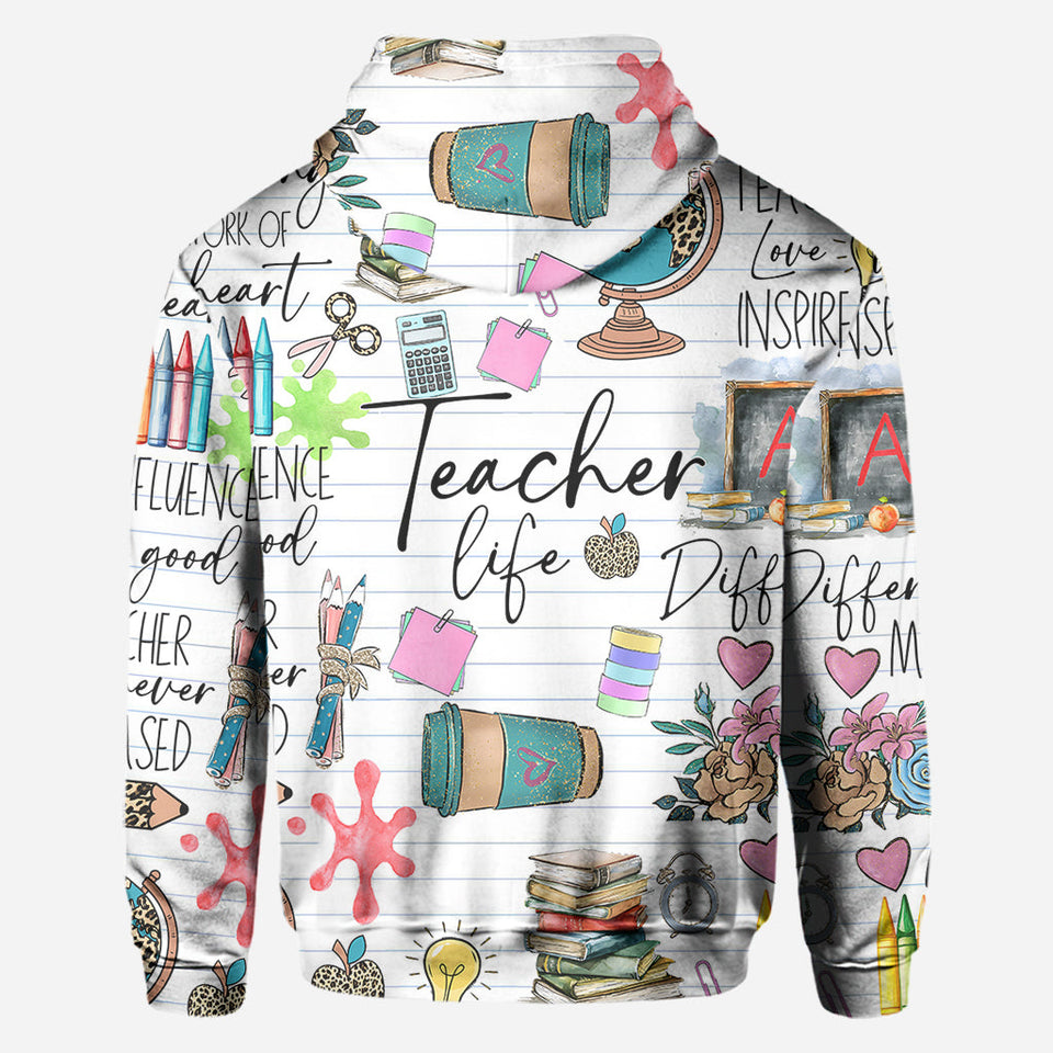 Teacher Life - Personalized Teacher All Over Shirt