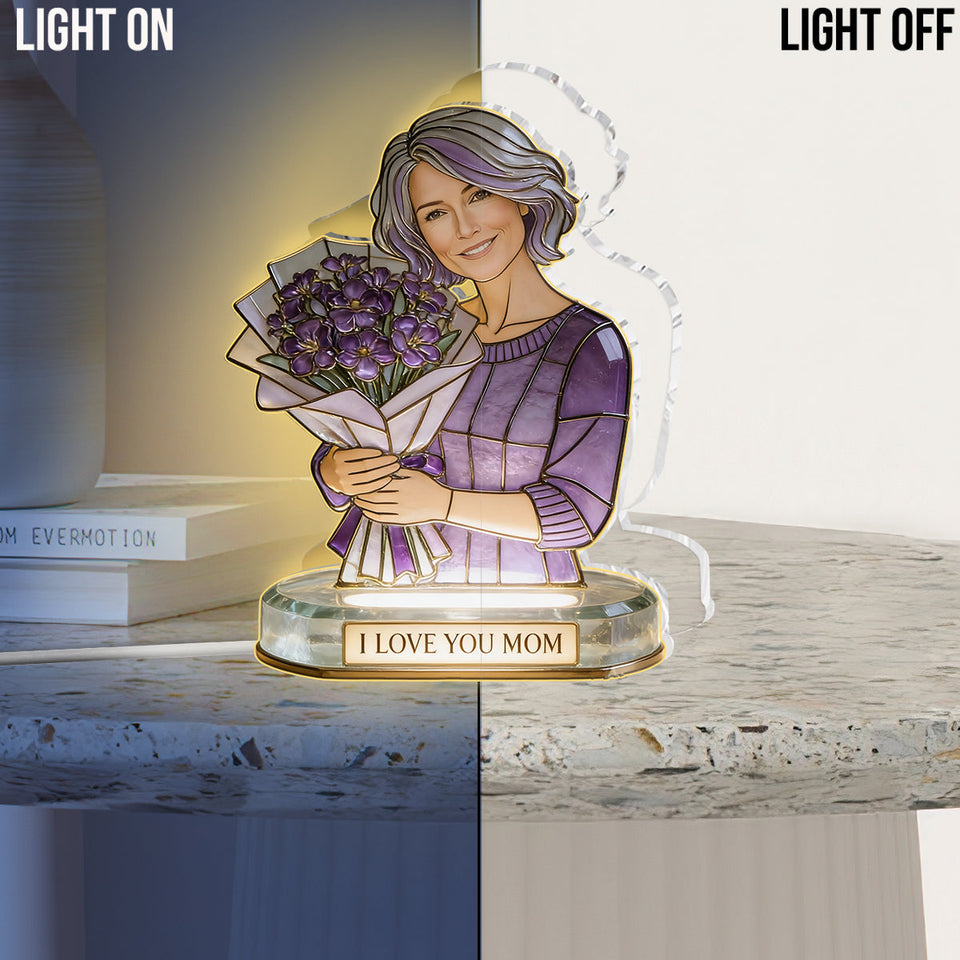 I Love You - Personalized Mother Acrylic LED Night Light