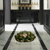 Smoking Gnome, It's 420 Somewhere - Personalized Weed Shaped Doormat/ Rug