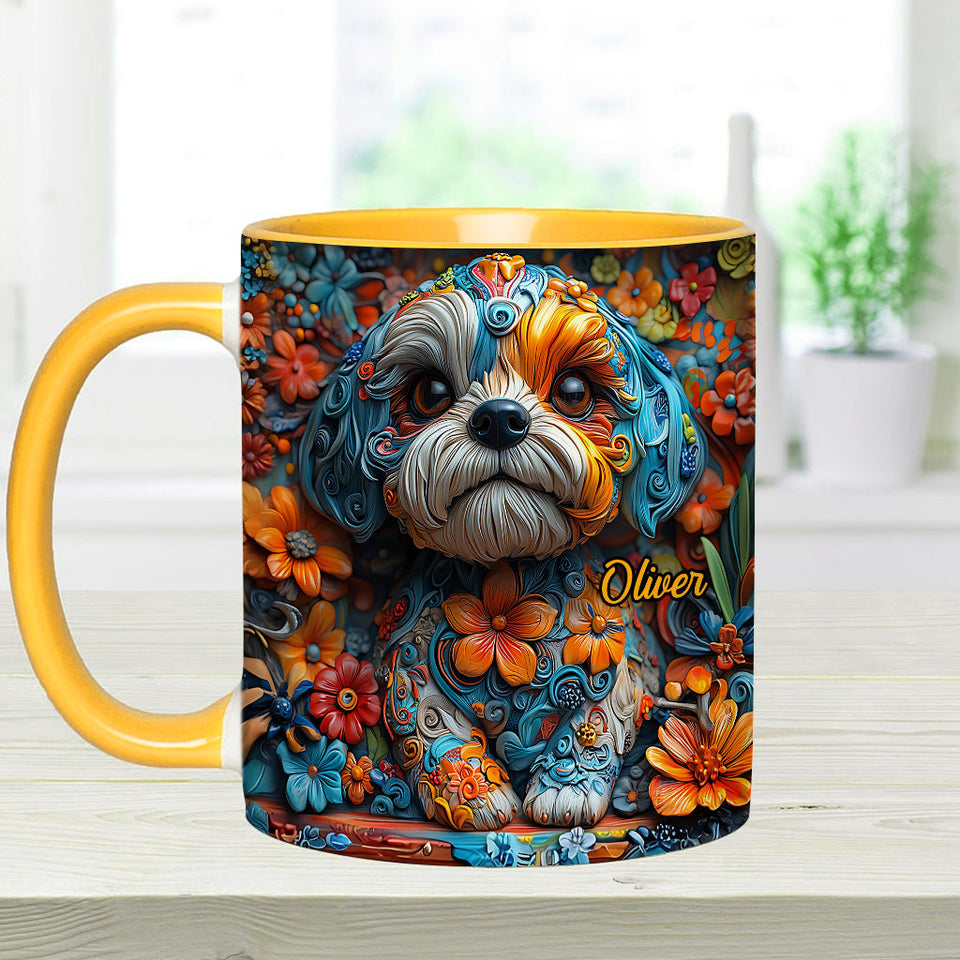 Colorful Shih Tzu Dreams - Personalized Dog Accent Mug