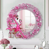 Be a Flamingo In a Flock of Pigeons - Personalized Flamingo Wall Hanging Mirror