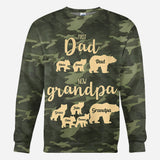 First Dad Now Grandpa Bear Camouflage - Personalized Grandpa All Over Shirt