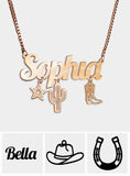 Cowgirl Era - Personalized Cowgirl Necklace With Charms