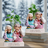 It Takes A Long Time To Grow An Old Friend - Personalized Bestie Custom Shape Acrylic Flower Vase