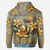 In A World Where You Can Be Anything Bee Kind - Personalized Hippie All Over Shirt