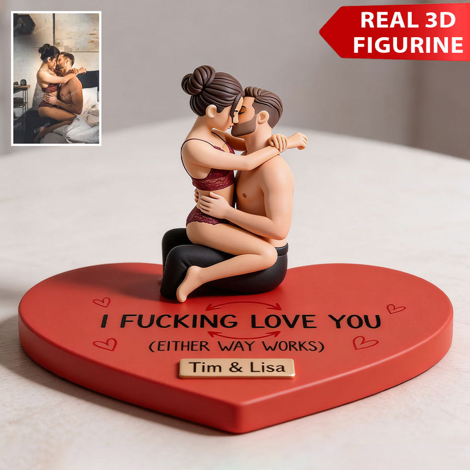 I F*cking Love You - Personalized Spicy Couple Premium 3D Figurine