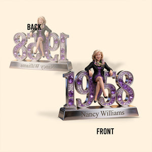 Photo and Year - Gift For Her - Personalized Birthday Custom Shaped Acrylic Plaque