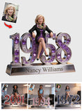 Photo and Year - Gift For Her - Personalized Birthday Custom Shaped Acrylic Plaque