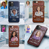 Any Title - Gifts For Nurse, Doctor - Personalized Nurse 3D Embossed Leather Phone Case