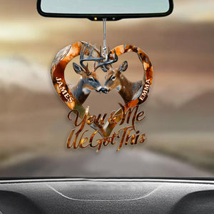 You & Me We Got This - Personalized Hunting Transparent Car Ornament