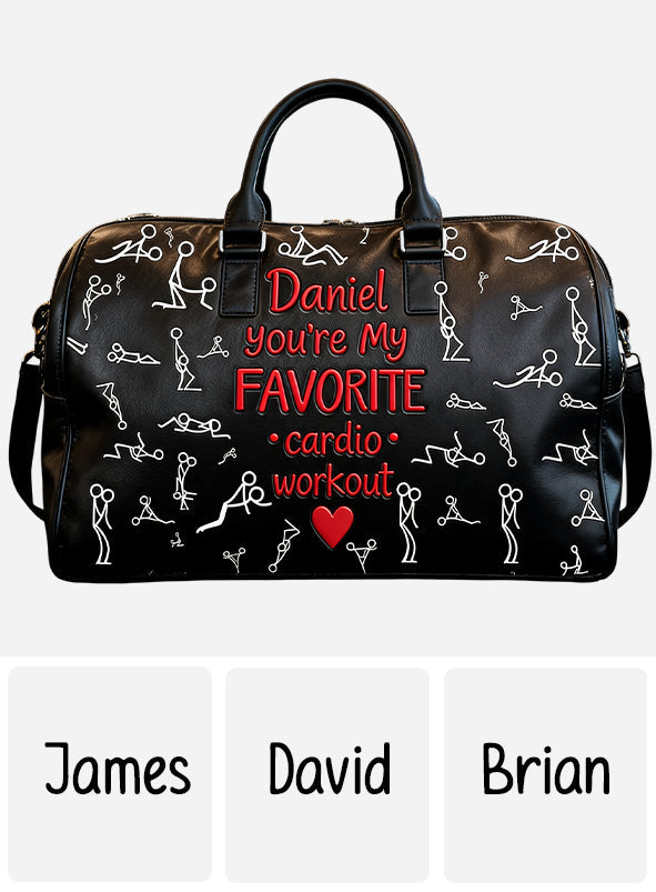 Favorite Cardio Workout - Personalized Spicy Couple Duffle Bag