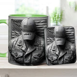 Proud Veteran - Personalized Veteran Accent Mug