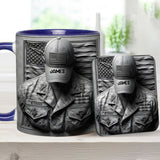Proud Veteran - Personalized Veteran Accent Mug