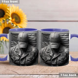 Proud Veteran - Personalized Veteran Accent Mug