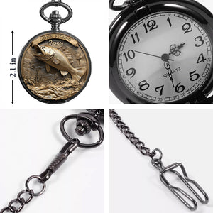 Gone Fishing - Personalized Fishing Pocket Watch