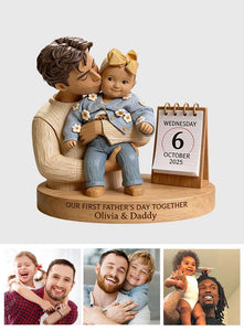 First Father's Day Gifts - Personalized Father Custom Shaped Wood Plaque