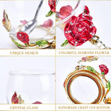 Floral Butterfly Glass Coffee Enamels Mug