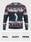 Christmas Golf - Personalized Golf Ugly Sweater