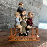 Best Dad Ever - Personalized Father Custom Shaped Wood Plaque