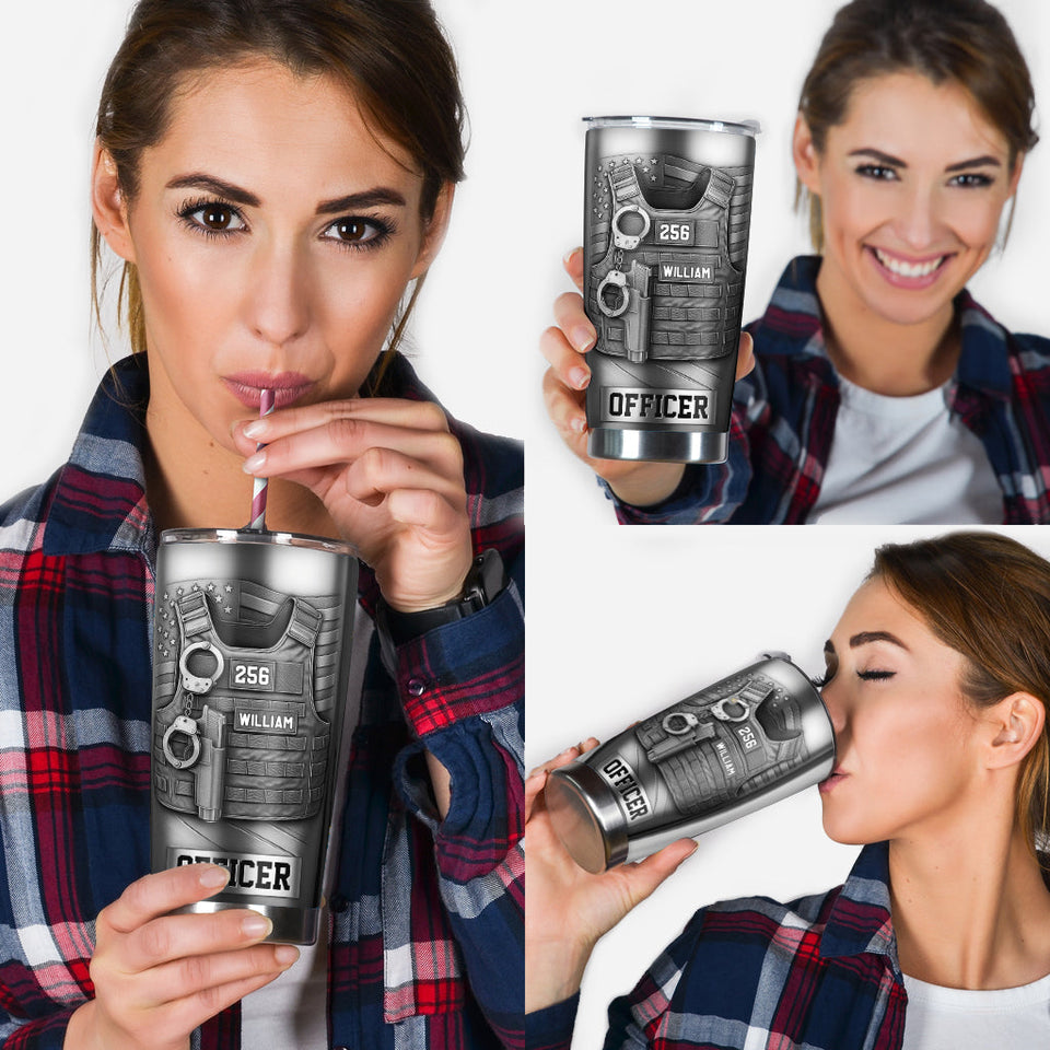 Serve And Protect - Personalized Police Officer Tumbler