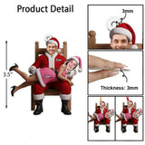 Funny Christmas Couple - Personalized Couple Transparent Ornament