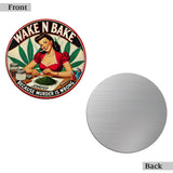 Wake N Bake - Personalized Weed Cut Metal Sign