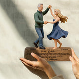 I Love You With All My Heart - Personalized Father Custom Shaped Wood Plaque