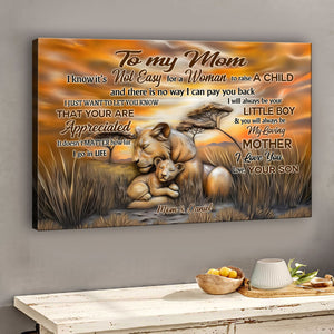 I Love You Mom - Personalized Mother Canvas And Poster