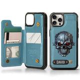 Cool Skull - Personalized Skull Wallet Phone Case