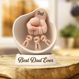 Best Dad Ever - Personalized Father Custom Shaped Acrylic Plaque
