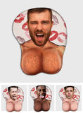 Any Photo Funny Face & Naughty - Personalized Couple 3D Mouse Pad